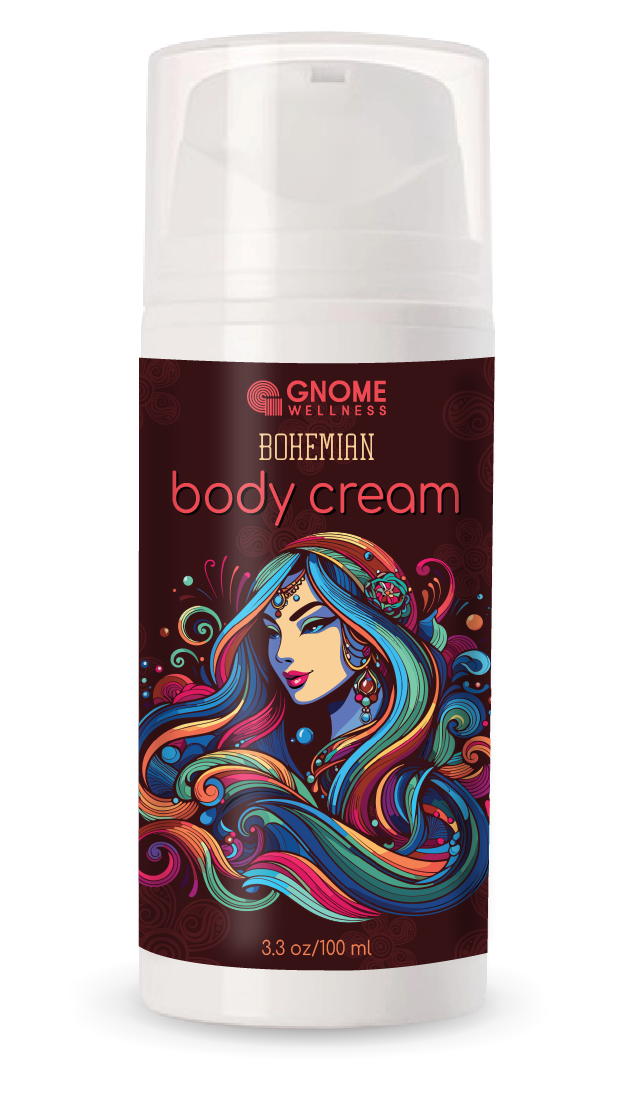 Bohemian Maximum Hydration Body Cream SANDALWOOD + PATCHOULI + VANILLA 100mg CBD-GNOME WELLNESS