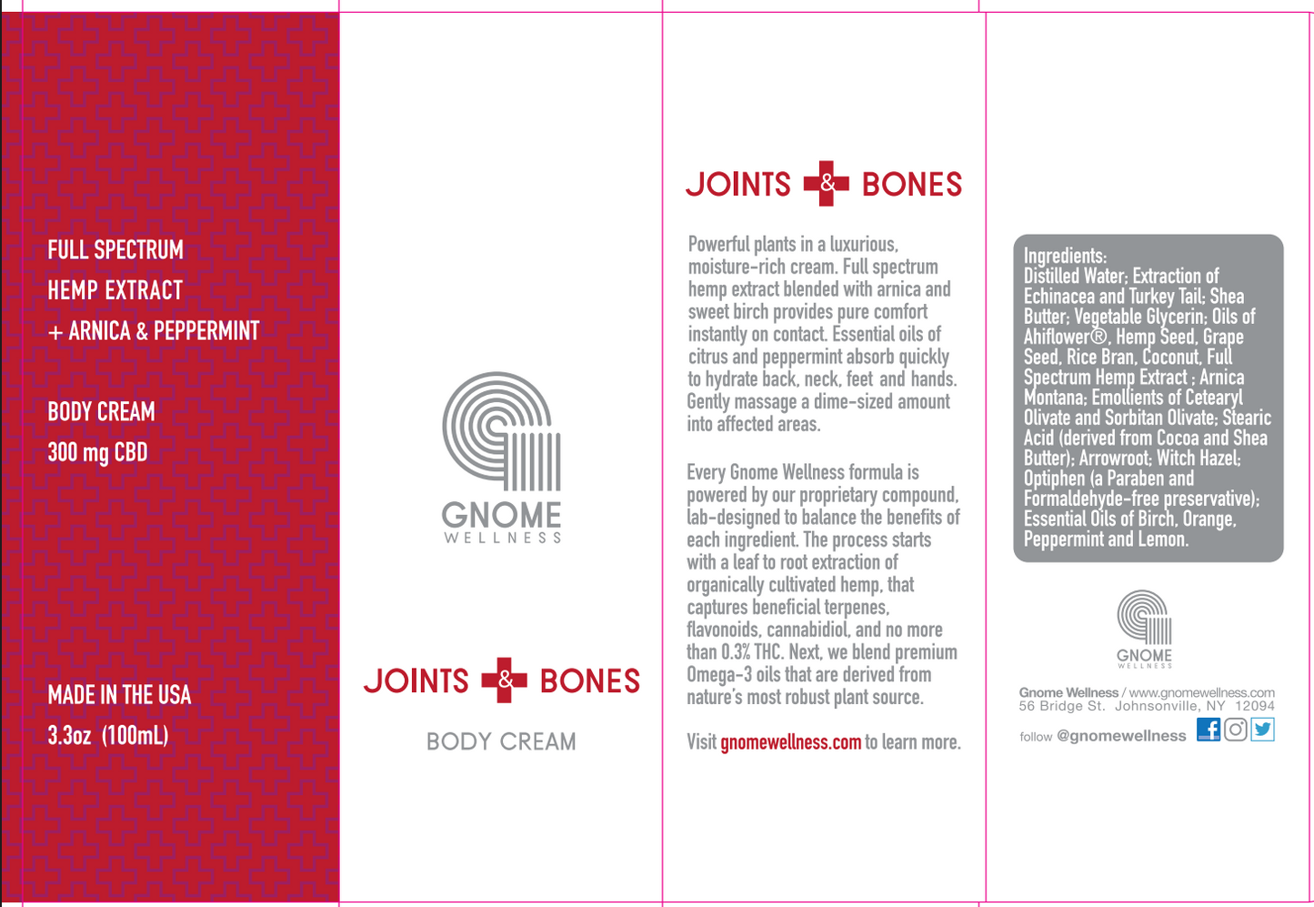 Joints and Bones Cream – Aches & Pains 300mg-GNOME WELLNESS