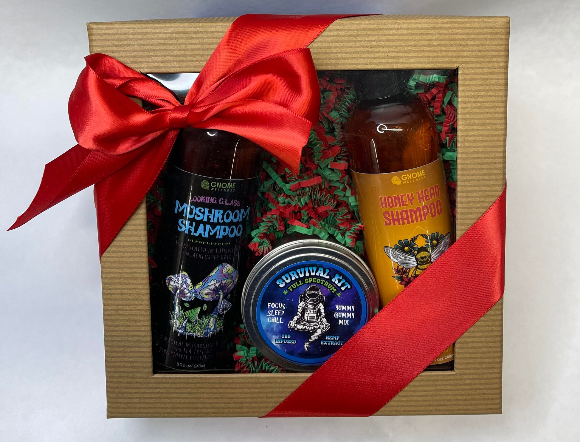 Gnome Holiday Looking Glass Shampoo, Honey Head Shampoo & Gummy Sampler-GNOME WELLNESS