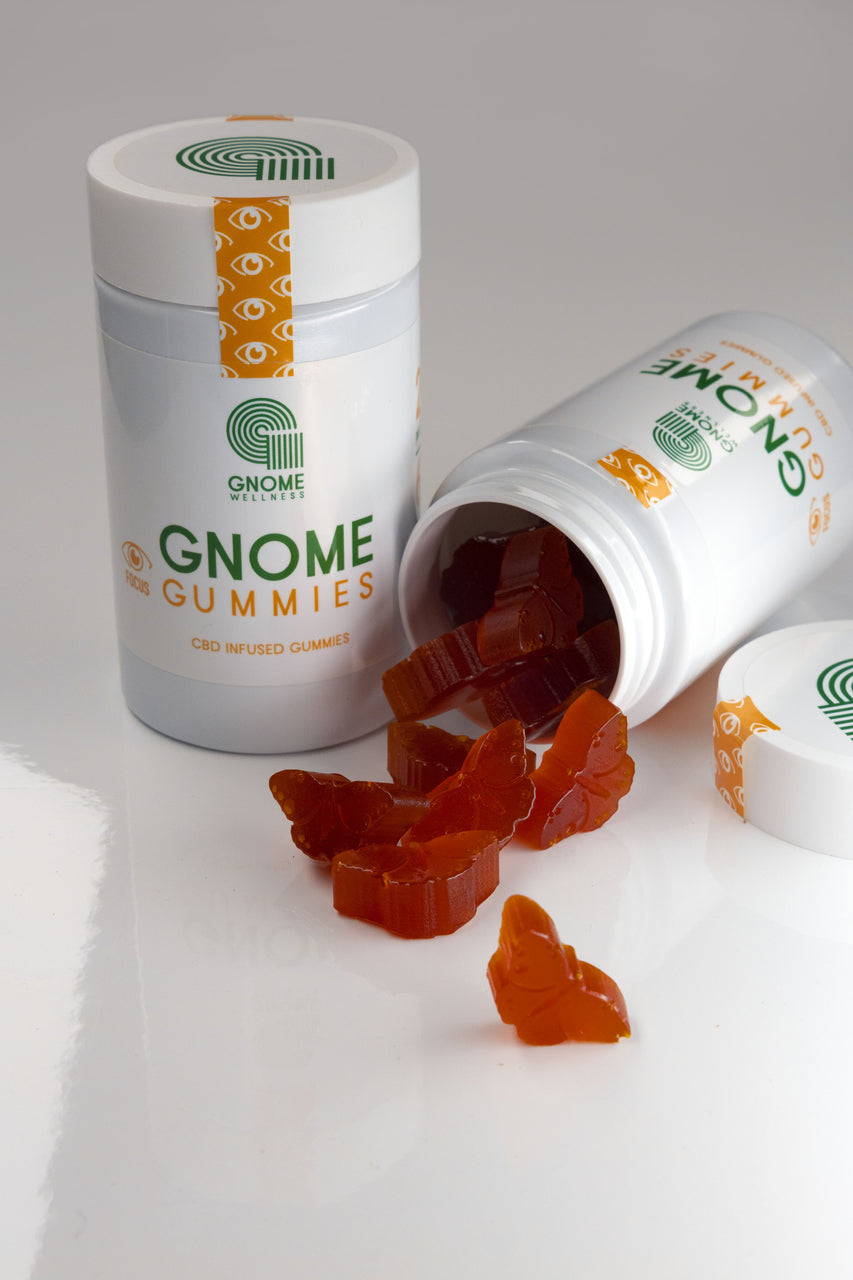 CBD Infused FOCUS Gummies 600mg CBD from Full Spectrum Hemp Extract (20mg per gummy)-GNOME WELLNESS