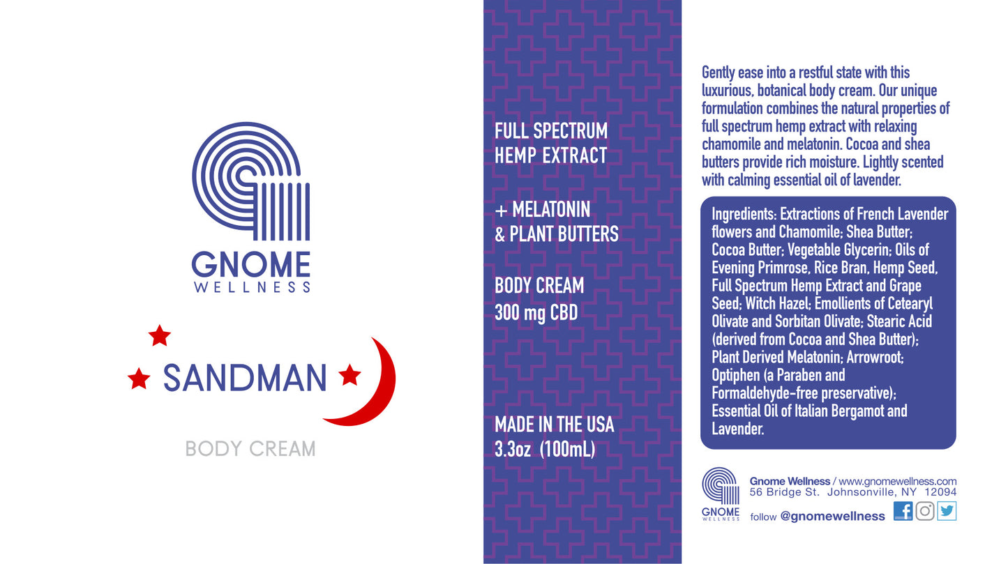 Sandman Cream - Sleep 300mg-GNOME WELLNESS