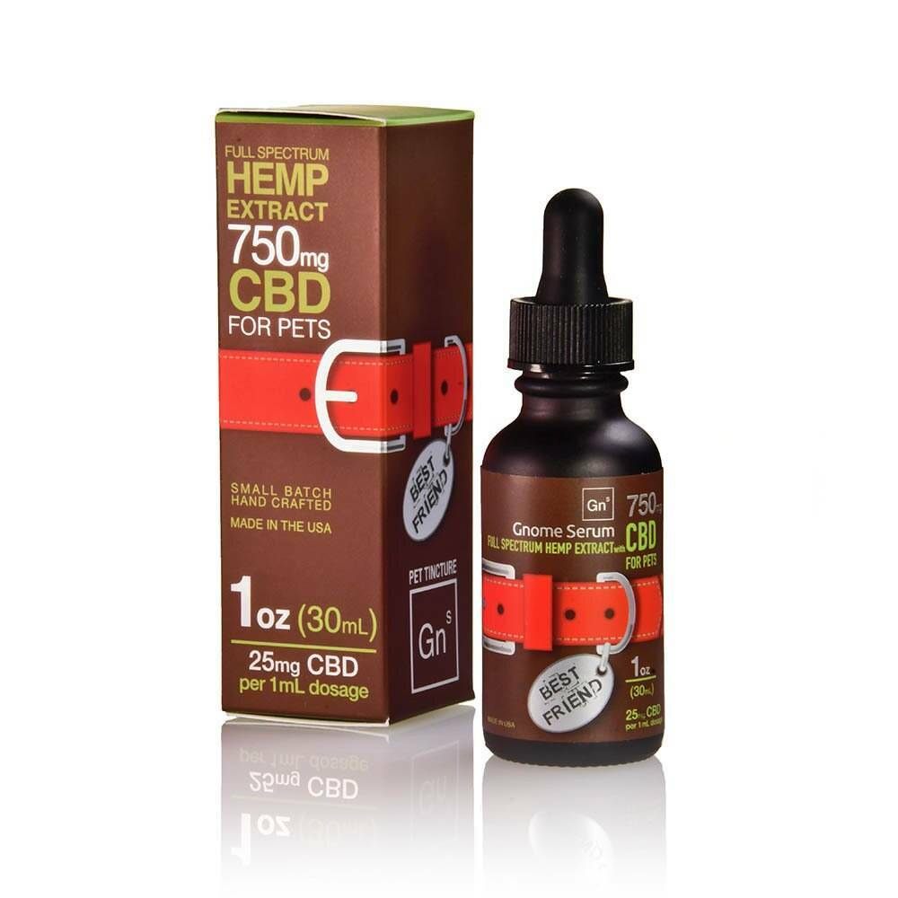 Best Friend Tincture Full Spectrum Hemp Extract with Borage Oil 750MG for Pets over 20 lbs (25mg per 1ml dropper)-GNOME WELLNESS