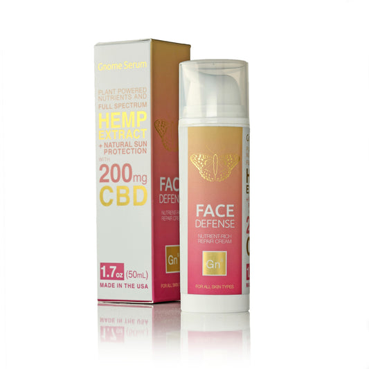 Timeless Face Defense - Nutrient Rich Repair Cream full spectrum hemp extract + plant powered nutrients +natural sun protection-GNOME WELLNESS