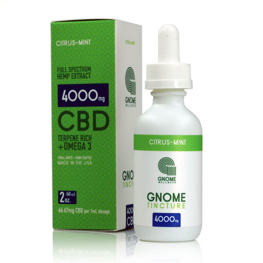 Tincture Full Spectrum Hemp Extract 4000mg 2oz Citrus Flavor (66.67mg per 1mL 1dropper)-GNOME WELLNESS